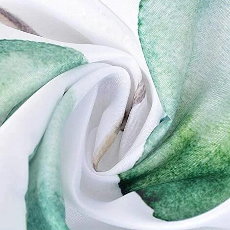 LITZEE Rideau De Douche Verte Rideau Douche Tissu Polyester Anti Moisissure Imperméable Rideau De Salle De Bain Avec Anneaux Crochets Pour Baignoire Plantes Tropicales 180cm*200cm 3 LITZEE Rideau De Douche Verte Rideau Douche Tissu Polyester Anti Moisissure Imperméable Rideau De Salle De Bain Avec Anneaux Crochets Pour Baignoire Plantes Tropicales 180cm*200cm – Image 3