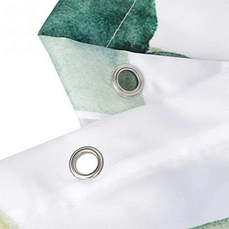 LITZEE Rideau De Douche Verte Rideau Douche Tissu Polyester Anti Moisissure Imperméable Rideau De Salle De Bain Avec Anneaux Crochets Pour Baignoire Plantes Tropicales 180cm*200cm 5 LITZEE Rideau De Douche Verte Rideau Douche Tissu Polyester Anti Moisissure Imperméable Rideau De Salle De Bain Avec Anneaux Crochets Pour Baignoire Plantes Tropicales 180cm*200cm – Image 5