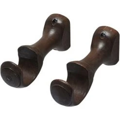 DECO MODE Support DecoMode 'Elegance' Noyer Ouvert 35 Mm - 2 Pcs - Noyer