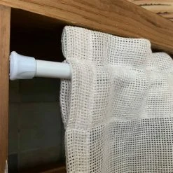 GUAZHUNIFR Rideau De Cuisine Court Vintage Transparent Rideau Brise- Bise Style Maison De Campagne Décoration De Fenêtre En Voile Demi Rideau Pour Placard (W X H 100x30cm, White) Guazhuni -Rideau et tringle Soldes 2024 52532034 4