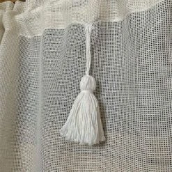 GUAZHUNIFR Rideau De Cuisine Court Vintage Transparent Rideau Brise- Bise Style Maison De Campagne Décoration De Fenêtre En Voile Demi Rideau Pour Placard (W X H 100x30cm, White) Guazhuni -Rideau et tringle Soldes 2024 52532034 5