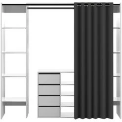 SYMBIOSIS - Dressing Et Meuble De Rangement TOM Blanc Et Gris