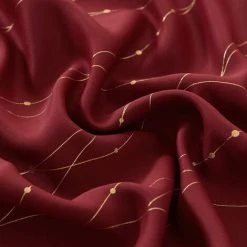 Deconovo Lot De 2 Rideaux Occultants à Motif Doré En Ligne Et Point, 117x138 Cm, Rouge - Rouge -Rideau et tringle Soldes 2024 53047624 5