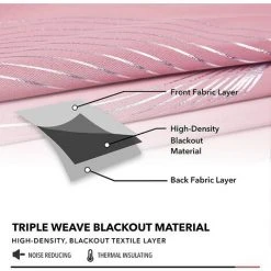 Deconovo Rideaux Occultants Thermique Isolant, Design Moderne à Oeillets, Rideaux Pour Salon Et Chambre, 2 Pièces, 132x138 Cm, Rose 9 Deconovo Rideaux Occultants Thermique Isolant, Design Moderne à Oeillets, Rideaux Pour Salon Et Chambre, 2 Pièces, 132x138 Cm, Rose -Rideau et tringle Soldes 2024 53048432 5