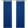 Deconovo Lot De 2 Rideaux Occultant Isolant Thermiques Salon à Pattes, Taille Moyenne, 140x210 Cm, Bleu Roi
