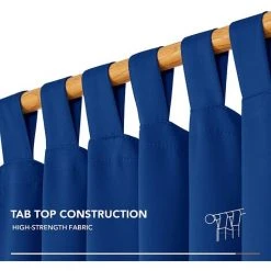 Deconovo Lot De 2 Rideaux Occultant Isolant Thermiques Salon à Pattes, Taille Moyenne, 140x210 Cm, Bleu Roi -Rideau et tringle Soldes 2024 53049794 5