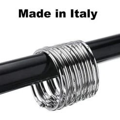 DECKON 20 Anneaux De Rideaux Douche Avec Crochet En Métal – Fabriqués En Italie – Anneau Circulaire Ouvrable De 50 Mm Pour Rideaux, Salle De Bain, Maison, Classeurs – Couleur Métallique 7 DECKON 20 Anneaux De Rideaux Douche Avec Crochet En Métal – Fabriqués En Italie – Anneau Circulaire Ouvrable De 50 Mm Pour Rideaux, Salle De Bain, Maison, Classeurs – Couleur Métallique -Rideau et tringle Soldes 2024 53078948 3