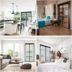 DENUOTOP Magnétique Rideau De Porte Antimoustique Moustiquaire De Porte Avec Fermeture Aimantée Sans Perçage Pour (100 * 210cm) 7 DENUOTOP Magnétique Rideau De Porte Antimoustique Moustiquaire De Porte Avec Fermeture Aimantée Sans Perçage Pour (100 * 210cm) -Rideau et tringle Soldes 2024 53226317 3