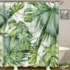 Rideau De Douche Jungle Tropical Paume Plant Rideaux De Douche Originaux Anti Moisissure Vert Tissu Avec 12 Crochets (90cm *180cm) GrooFoo