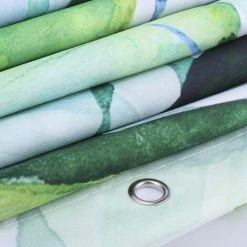 Rideau De Douche Jungle Tropical Paume Plant Rideaux De Douche Originaux Anti Moisissure Vert Tissu Avec 12 Crochets (90cm *180cm) GrooFoo -Rideau et tringle Soldes 2024 53475506 3