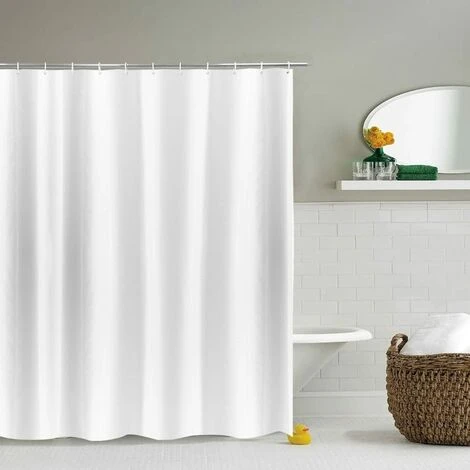 RIDEAU DE DOUCHE EXTRA LONGUEUR Hauteur Blanc Pour La Salle De Bain, Rideau De Salle De Bain Large En Polyester Anti-moisissure, Imperméable Pour La Baignoire, Largeur 180 X Hauteur 220cm GrooFoo 1 RIDEAU DE DOUCHE EXTRA LONGUEUR Hauteur Blanc Pour La Salle De Bain, Rideau De Salle De Bain Large En Polyester Anti-moisissure, Imperméable Pour La Baignoire, Largeur 180 X Hauteur 220cm GrooFoo