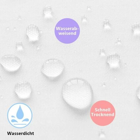 RIDEAU DE DOUCHE EXTRA LONGUEUR Hauteur Blanc Pour La Salle De Bain, Rideau De Salle De Bain Large En Polyester Anti-moisissure, Imperméable Pour La Baignoire, Largeur 180 X Hauteur 220cm GrooFoo 4 RIDEAU DE DOUCHE EXTRA LONGUEUR Hauteur Blanc Pour La Salle De Bain, Rideau De Salle De Bain Large En Polyester Anti-moisissure, Imperméable Pour La Baignoire, Largeur 180 X Hauteur 220cm GrooFoo – Image 4