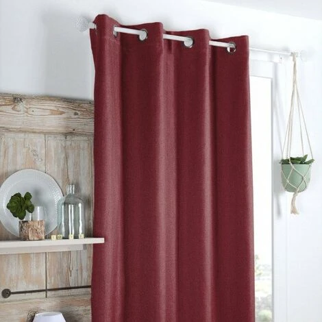 LOVELY CASA Rideau Obscurcissant (140 X 260 Cm) Copenhague Rouge Foncé 2 LOVELY CASA Rideau Obscurcissant (140 X 260 Cm) Copenhague Rouge Foncé – Image 2