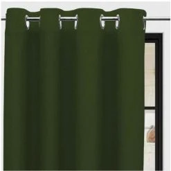 SOLEIL D'OCRE Rideau à Oeillets Pur Coton 135x250 Cm PANAMA Vert - Vert