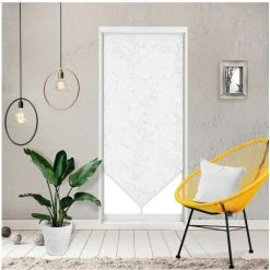 Voilage Porte Fenêtre 70x200 Cm OSAKA, Par Soleil D'Ocre - Blanc