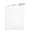 RIDEAUDISCOUNT Voilage 140 X 240 Cm à Œillets Effet Naturel Uni Blanc - Blanc
