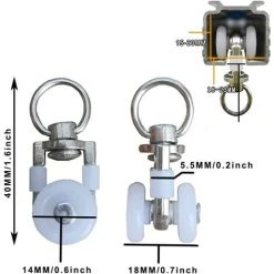 SUPERMARKET 20 Pièces Roue De Poulie En Métal, Poulie Rideau, Crochet Rideaux Coulissants, Poulie Rail Rideau, Rouleaux Rail Rideau, Rouleaux Rail Rideau De Douche, Pour Tringles à Rideaux, Blanc，Superma -Rideau et tringle Soldes 2024 53993627 3