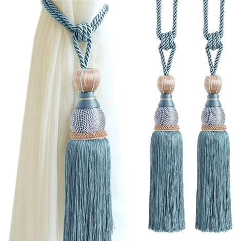 VERSAILLESFR Embrasses De Rideaux Tressées à La Main - Une Paire De Glands - Accessoires Décoratifs Pour Fenêtre De Maison - Boucle De Rideau - Bleu Paon - Lot De 2 77cm,Versailles 1 VERSAILLESFR Embrasses De Rideaux Tressées à La Main - Une Paire De Glands - Accessoires Décoratifs Pour Fenêtre De Maison - Boucle De Rideau - Bleu Paon - Lot De 2 77cm,Versailles