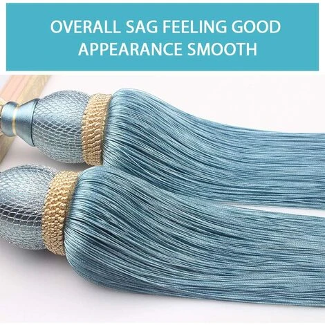 VERSAILLESFR Embrasses De Rideaux Tressées à La Main - Une Paire De Glands - Accessoires Décoratifs Pour Fenêtre De Maison - Boucle De Rideau - Bleu Paon - Lot De 2 77cm,Versailles 5 VERSAILLESFR Embrasses De Rideaux Tressées à La Main - Une Paire De Glands - Accessoires Décoratifs Pour Fenêtre De Maison - Boucle De Rideau - Bleu Paon - Lot De 2 77cm,Versailles – Image 5