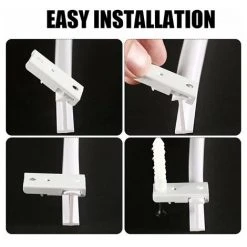 THSINDE Rail De Rideau Incurvé Au Plafond Pliable De 5 Mètres Rail De Rideau Incurvé Flexible Pour Rail De Rideau Souple Pour Rail De Rideau Avec Crochets De Rideau En Métal, Séparateur De Pièce Pour Rideaux De Lit, Rail De Plafond -Rideau et tringle Soldes 2024 54082204 4