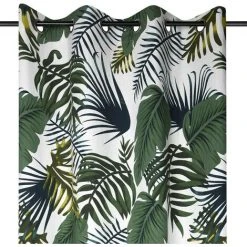 LOVELY CASA Rideau à œillets 140x260 Cm Mungo Coton - Vert