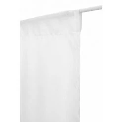 RIDEAUDISCOUNT Vitrage 90 X 240 Cm Passe Tringle Grande Hauteur Effet Lisse Blanc - Blanc