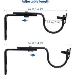 Supports De Tringle à Rideau Réglable Support De Barre De Rideau 20-28mm (Noir) 2pcs,Starlight 7 Supports De Tringle à Rideau Réglable Support De Barre De Rideau 20-28mm (Noir) 2pcs,Starlight -Rideau et tringle Soldes 2024 54496506 3