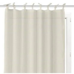 SOLEIL D'OCRE Voilage En Coton Avec Nouettes 140x240 Cm PANAMA écru - Ecru