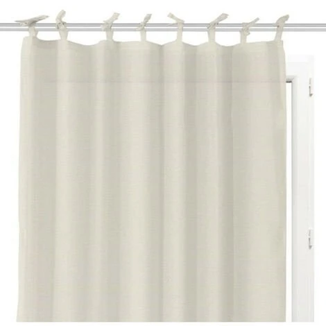 SOLEIL D'OCRE Voilage En Coton Avec Nouettes 140x240 Cm PANAMA écru - Ecru 1 SOLEIL D'OCRE Voilage En Coton Avec Nouettes 140x240 Cm PANAMA écru - Ecru