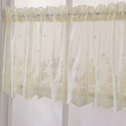 THSINDE Rideaux Courts En Dentelle, Rideaux Occultants Petite Fenetre, Rideaux Pour Fenêtre De Cuisine Moderne.