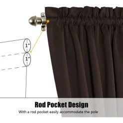 ASUPERMALL Ensemble De Rideaux Pour Portes Françaises Avec Trous, Isolation Thermique Et Réduction Du Bruit, Avec Attaches, Triple Tissage, Opacité 90%-95%, Sans Vinyle, Lavable En Machine, W63Cm*H182Cm, 2 Pcs, Marron - Marron 8 ASUPERMALL Ensemble De Rideaux Pour Portes Françaises Avec Trous, Isolation Thermique Et Réduction Du Bruit, Avec Attaches, Triple Tissage, Opacité 90%-95%, Sans Vinyle, Lavable En Machine, W63Cm*H182Cm, 2 Pcs, Marron - Marron -Rideau et tringle Soldes 2024 55283911 4