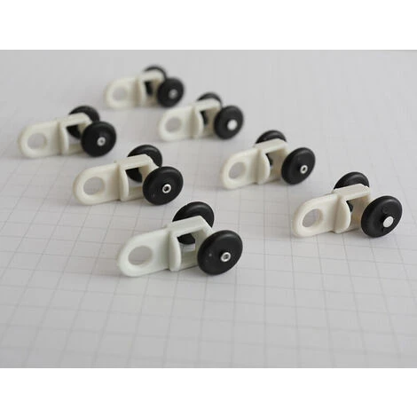 ENLENK 20pcs Glisseur Rail Rideaux Roulette Crochet Roue Rideaux Coulissant Poulie Pour Fenêtre Voilage Galet En Plastique Noir Blanc 4 ENLENK 20pcs Glisseur Rail Rideaux Roulette Crochet Roue Rideaux Coulissant Poulie Pour Fenêtre Voilage Galet En Plastique Noir Blanc – Image 4