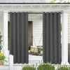 Ensoleillé Rideaux Extérieurs Jardin Patio Gazebo Rideau Occultant Coupe-vent Protection UV Résistant à La Moisissure, Rideaux
