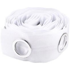 Grommet Ruban Rideau À Oeillets Bande De Garniture Des Rideaux Grommet Haut Ruban Pleat Crochet Rideau Accessoires, 5m Fontainebleau Blanc