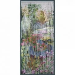 JARDIBRICODECO Rideau De Porte Fleurs En Bambou