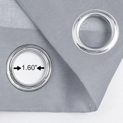 TOPFINEL Rideau Voilage Gris En Effet Lin 140x200cm A Oeillets - Rideaux Voilage Decoration Chambre Semi-Transparent - Rideau Cuisine - Lot De 2 2 TOPFINEL Rideau Voilage Gris En Effet Lin 140x200cm A Oeillets - Rideaux Voilage Decoration Chambre Semi-Transparent - Rideau Cuisine - Lot De 2 – Image 2