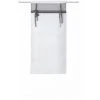 RIDEAUDISCOUNT Vitrage 80 X 160 Cm à Passe Tringle Mat Store Enrouleur Blanc Gris - Blanc