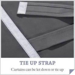 BENOBBY KIDS Rideaux Occultants - Rideaux De Fenêtre D'isolation De La Vie Privée Pour Terrasse Portes Françaises Système De Rideau Lumineux Latéral Pour Porte D'entrée-26x96in(66x244cm), 1 Panneau, Gris -Rideau et tringle Soldes 2024 55513210 4