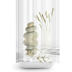 Fei Yu Rideau De Douche 120x200 Cm Impression Numérique Design Moderne Tissu Polyester Imperméable Lavable Résistant à La Moisissure Avec Crochets Inclus