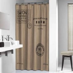 Sealskin Rideau De Douche Provence 180 Cm Écru 233321366 - Beige