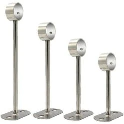 Lot De 4 Support De Tringle A Rideaux En Acier Inoxydable Porte-Tringle à Rideau De Douche Support De Barre De Placard Montage Support De Garde-Robe Pour Barre De Rideau De Douche Mural à Suspendre, Betterlife