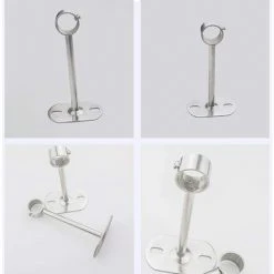 Lot De 4 Support De Tringle A Rideaux En Acier Inoxydable Porte-Tringle à Rideau De Douche Support De Barre De Placard Montage Support De Garde-Robe Pour Barre De Rideau De Douche Mural à Suspendre, Betterlife -Rideau et tringle Soldes 2024 55917440 3