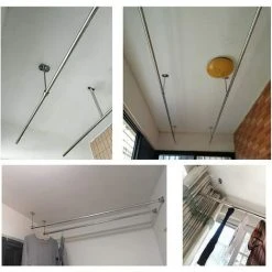 Lot De 4 Support De Tringle A Rideaux En Acier Inoxydable Porte-Tringle à Rideau De Douche Support De Barre De Placard Montage Support De Garde-Robe Pour Barre De Rideau De Douche Mural à Suspendre, Betterlife -Rideau et tringle Soldes 2024 55917440 5