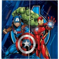 MACARON Oeillets De Rideaux Occultants Avengers Pour Chambre à Coucher, Ensemble De Rideaux Occultants Captain America Iron Man à Impression 3D Pour Chambre D'enfants (150*170cm)LO-Ron