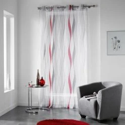 DOUCEUR D'INTŽRIEUR Voilage (140 X 240 Cm) Ondulys Rouge