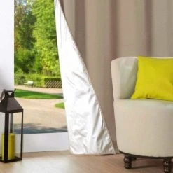 LOVELY CASA Rideau Thermique Isolant (135 X 240 Cm) Nelson Beige -Rideau et tringle Soldes 2024 56363829 3