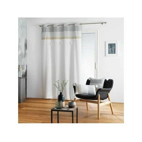 DOUCEUR D INTERIEUR Rideaux, Stores Douceur D Intérieur ILIADE Blanc 2 DOUCEUR D INTERIEUR Rideaux, Stores Douceur D Intérieur ILIADE Blanc – Image 2