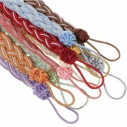 Porte Rideau Pratique En Satin,2 Pièces,embrasses Tressées Simples Et Durables,Rose FUIENKO -Rideau et tringle Soldes 2024 56693851 3