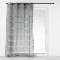 Paris Prix - Rideau Voilage à œillets "aloria" 140x280cm Gris