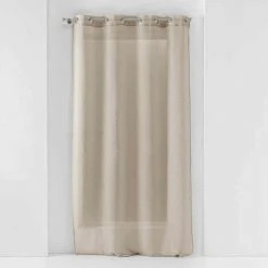 Paris Prix - Rideau Voilage à œillets "sandra" 140x180cm Lin
